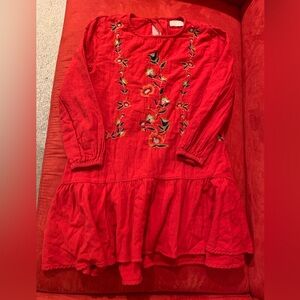 Zara girls FLORAL EMBROIDERED DRESS